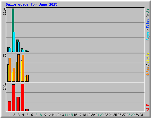 Daily usage for June 2025