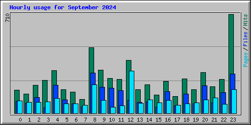 Hourly usage for September 2024