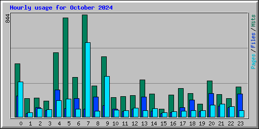 Hourly usage for October 2024