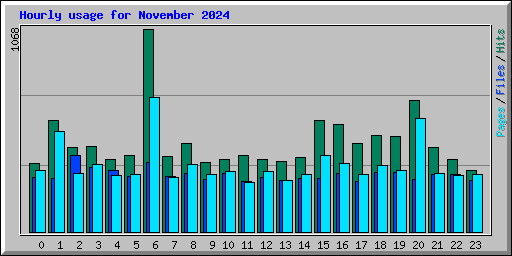 Hourly usage for November 2024