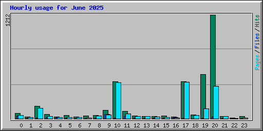 Hourly usage for June 2025
