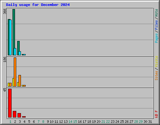 Daily usage for December 2024