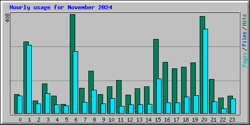 Hourly usage for November 2024