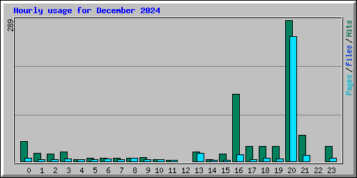 Hourly usage for December 2024